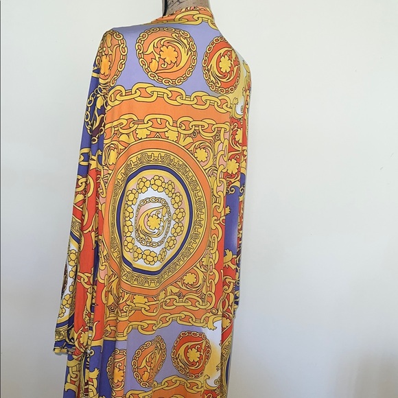 Colorful Patterned Long Kimono - Picture 5 of 6